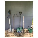 DOOR MAT, SHEPARDS HOOK, OWL, ELECTRIC SHOVEL