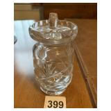 GALWAY CRYSTAL CONDIMENT JAR