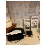 PAMPERED CHEF GRATERS, GEORGE FORMAN GRILL, SLATE