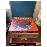 BOARD GAMES INCLUDING SEALED TIDILY WINKS