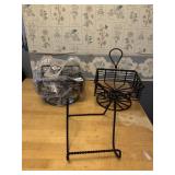 2 NEW MIKASA ROPE NAPKIN BASKETS AND MATCHING