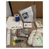 HOME SPUN YARN; TATTING SHUTTLE THANK YOU CARDS