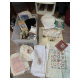 STARTED NEEDLECRAFT KITS, COMPLETED PROJECTS,