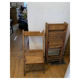 4 WOODEN FOLDING CHAIRS