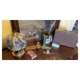 CASSETTE STORAGE, SMALL LAMP, SHOELACES, ETC.