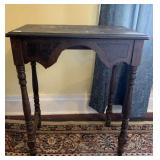 ANTIQUE GA LUND CORP TABLE, MISSING CROSS BAR AT