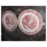 PAIR OF LARGE ROUND SERVING PLATES