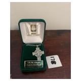 STERLING STEEL CELTIC CROSS AND STAINLESS-STEEL