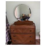 42X18X34 WATERFALL DRESSER AND MIRROR
