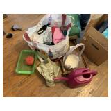 REUSABLE TOTE BAGS, WATERING CAN, BASKET, CANVAS