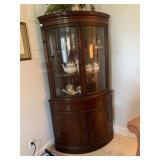 CORNER CABINET WITH KEY 69" H X 36" W X 20.5" D