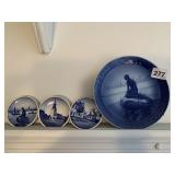 DENMARK MINIATURE PLATES & 8" PLATE