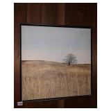 PRINT OF A FIELD BY D. ARMSTRONG 68, 21" X 21"