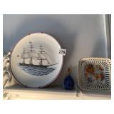 GERMANY OPEN WEAVE DISH, COLLECTOR PLATE, ETC.