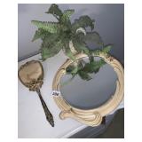 MIRRORS, ARTIFICIAL PLANT, STANDING MIRROR HAS