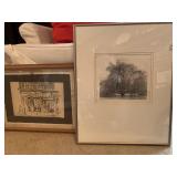 PRINT WINTER SCENE, STREET SCENE "A NIGHT TO