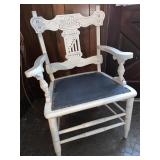 WOODEN CHAIR PAINTED NEEDS ATTENTION