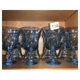 BLUE GLASS WINE GLASSES