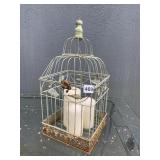 METAL BIRDCAGE WITH CANDLES