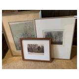 PRINTS TREE SCENE CHRISINE TRIBERT, "GATHERING