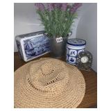 LENOX PEWTER CLOCK, TINS, ETC.