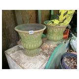 3 MATCHING PLANTERS AND OTHER POTS