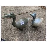 DECORATIVE BRONZE GARDEN DUCKS