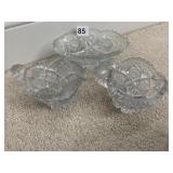 CUT GLASS CREAMER/SUGAR, BOWL