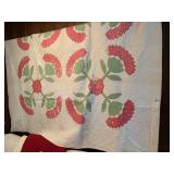 QUILT 98" X 72" SOME WEAR AS SHOWN