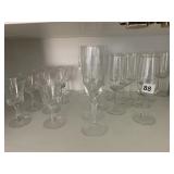 WINE GLASSES, ROCKS GLASSES ETCHED H
