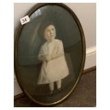 PORTRAIT OF GIRL, CONVEX GLASS