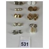 GROUP OF EARRINGS SCREW BACK CLIP ON ONE PAIR