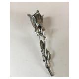 SILVER 925 ROSE PIN BANECROFT 3.5" LONG