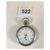 SILVER TONE POCKET WATCH NO GLASS DOES NOT APPEAR