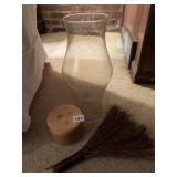 HURRICANE GLASS, WHISK BROOM, CANDLE