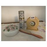 NEW HAVEN CLOCK, TRINKET BOX, SHALIMAR