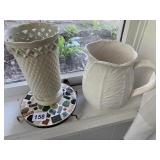TRIVET, PITCHER, VASE