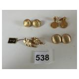 MONET EARRINGS UNBRANDED GOLD TONE PEACE DROP