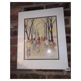 PRINT BY W. SEXTON, CHILDREN WALKING DOWN A PATH