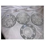 4 CUT GLASS BOWLS