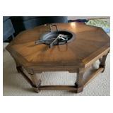 UNIQUE COFFEE TABLE WITH METAL SPOON & SPATULA
