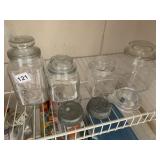 VINTAGE GLASS CANISTERS