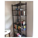 BOOKSHELF WITH TWISTED COLUMNS, 30X16X78