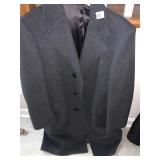 HAMMERSLY WOOL AND CASHMERE DRESS COAT, 42 REG
