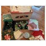 CANDLES, PATTERNS, FABRIC PIECES