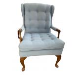 BLUE UPHOLSTERED ARMCHAIR