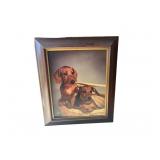 DACHSHUND PAINTING 25W X 20H