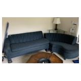BLUE SECTIONAL SLEEPER SOFA BY KRAVET