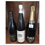 2 SEALED BOTTLES OF GERMAN WINE AND BOTTLE OF