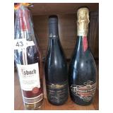 2 BOTTLES OF SEALED GERMAN WINES AND CUVEE BRUT
